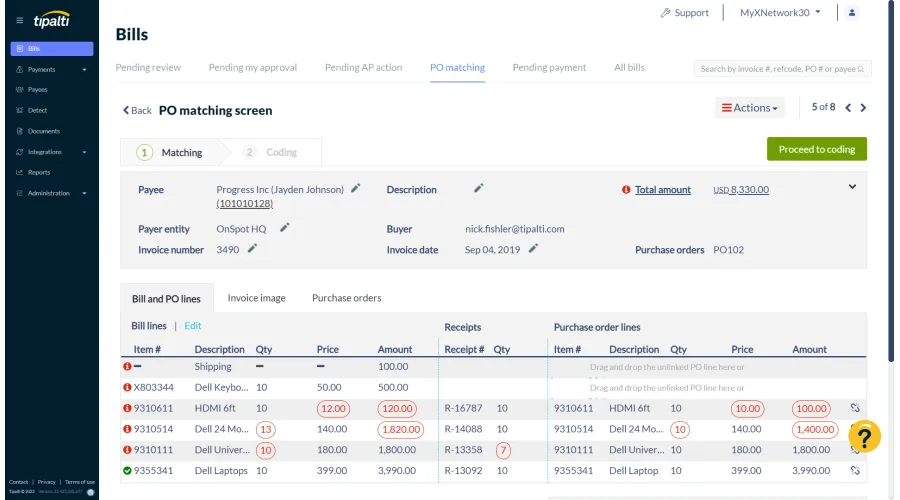 Tipalti business application preview