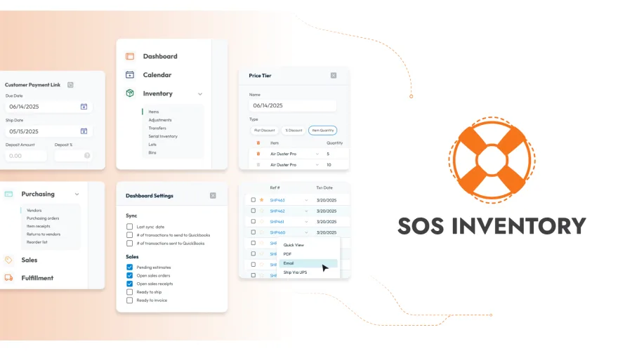 SOS Inventory business application preview