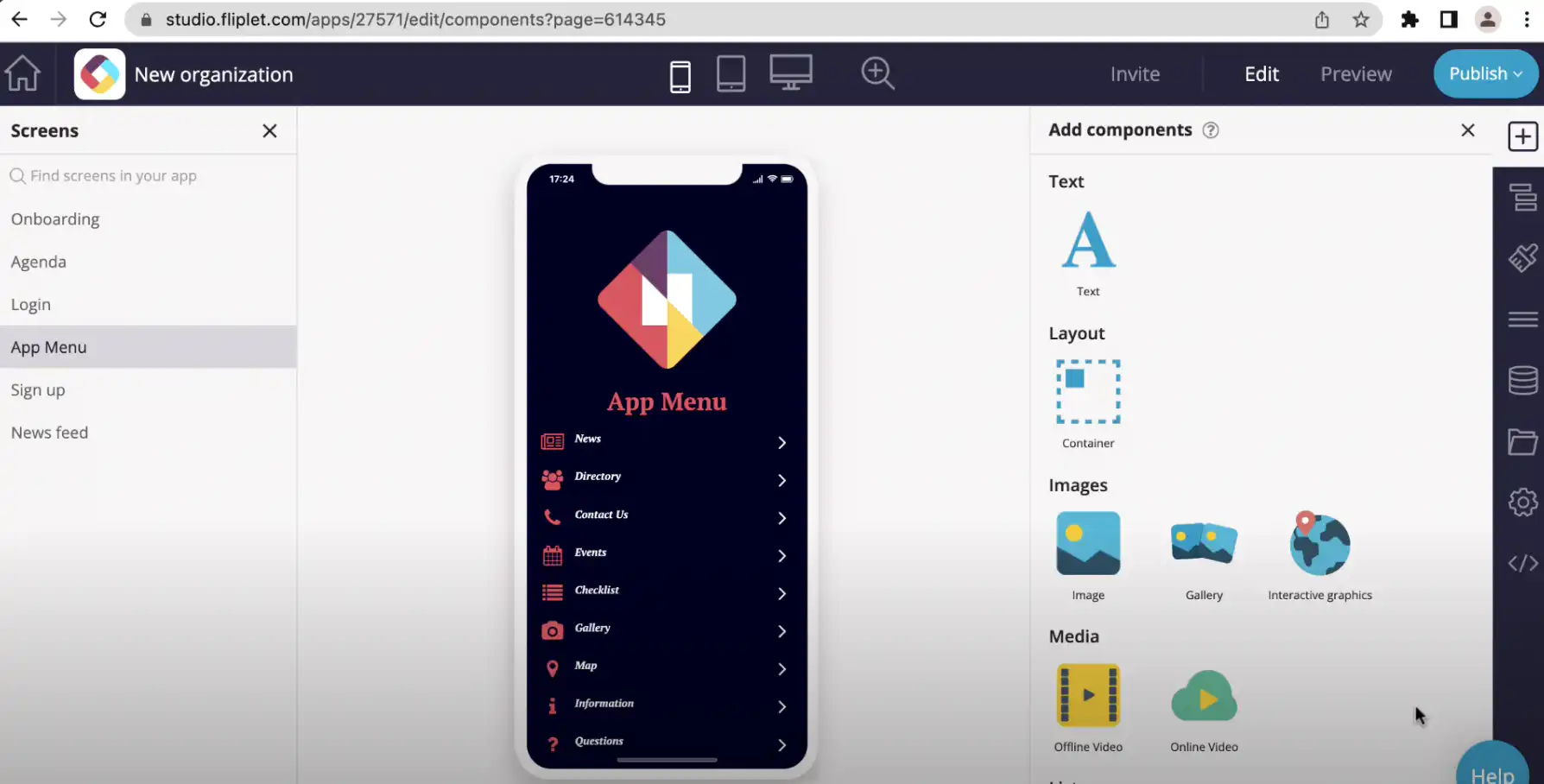 Publish on any device screenshot