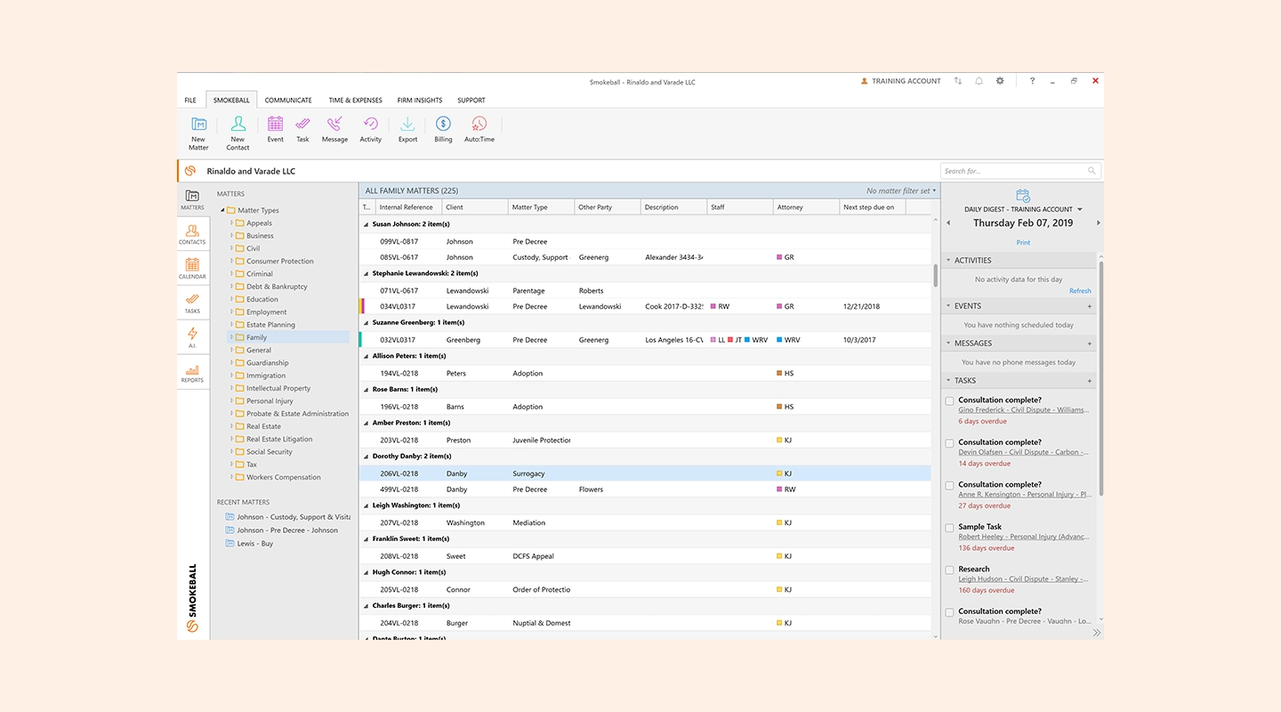 Smokeball document automation and analytics software
