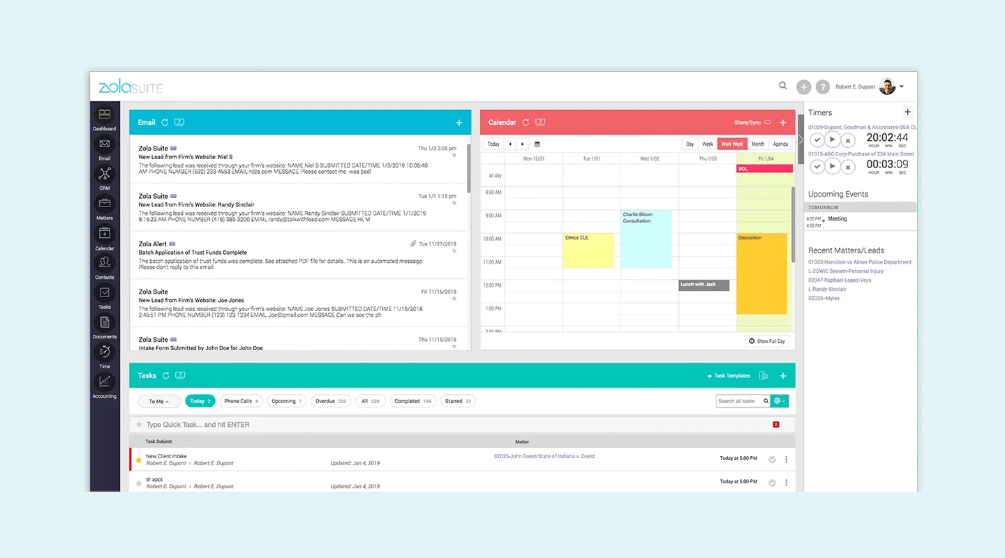 Zola Suite all-in-one legal practice platform