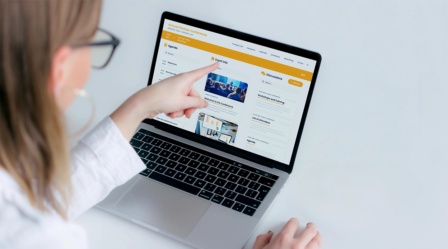 Illustration of legal event apps helping teams streamline planning