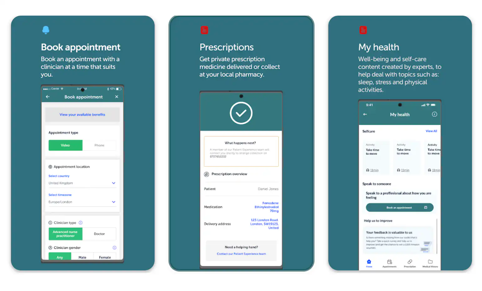 My HCA Virtual GP app example