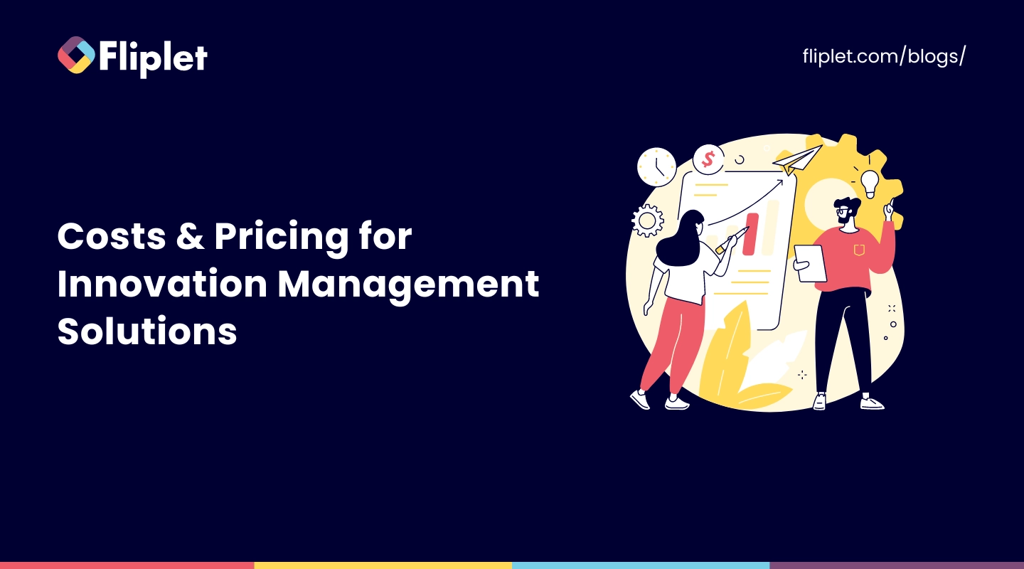Illustration about costs and pricing for innovation management solutions