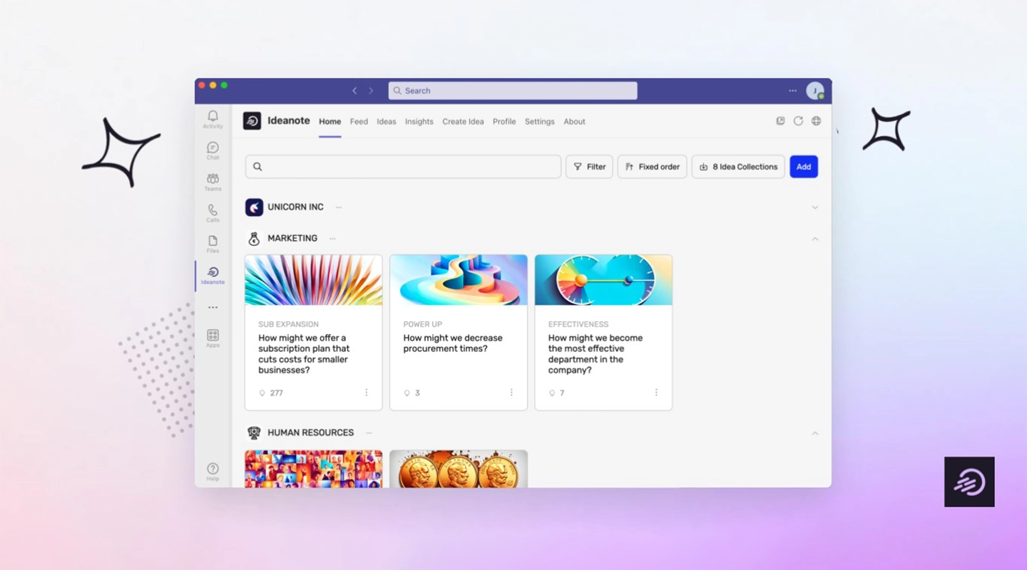 Ideanote idea submission workflow