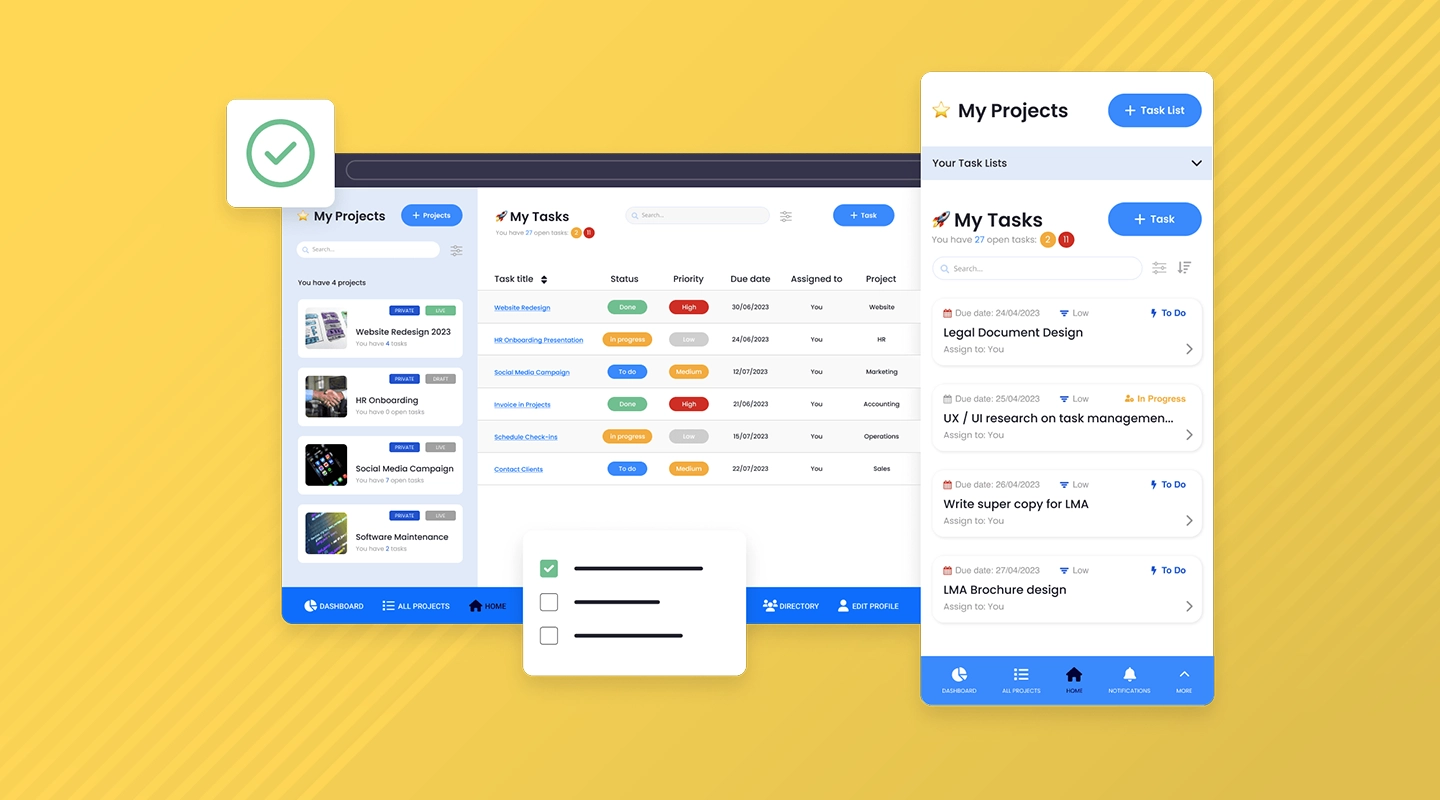 Legal client portal page