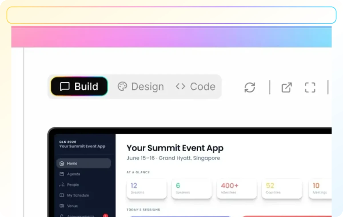 Prompt-led app building workflow inside Fliplet AI. Prompt-led app building workflow inside Fliplet AI.