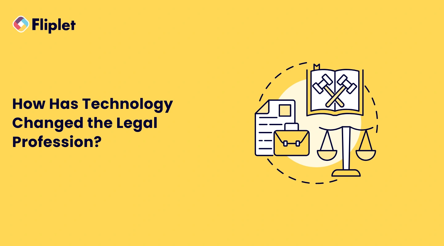 Illustration showing how technology has changed the legal profession