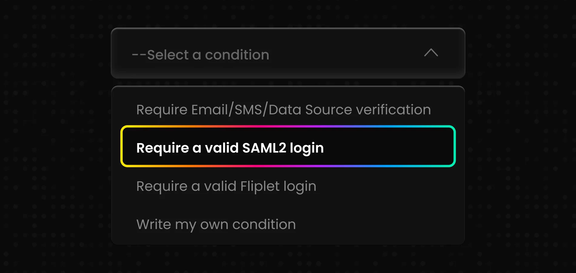 Security condition review preview in Fliplet