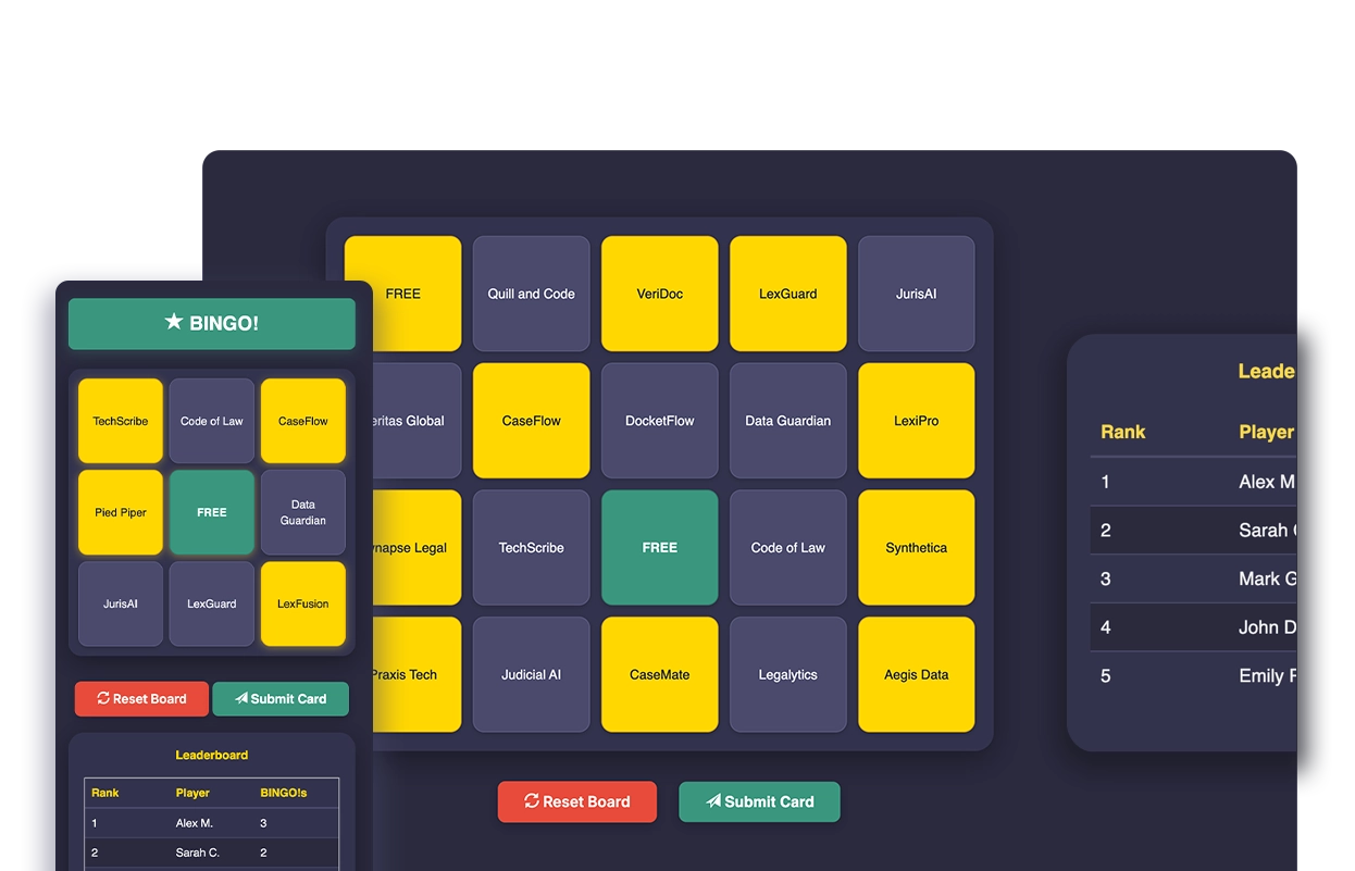 Sponsor bingo card app built with Fliplet AI