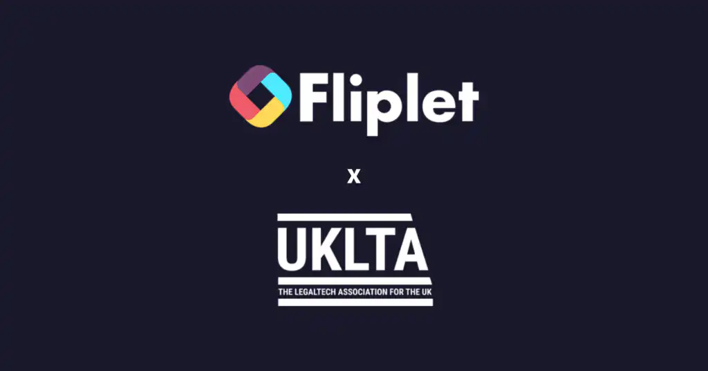 Fliplet and UK LegalTech Association logos