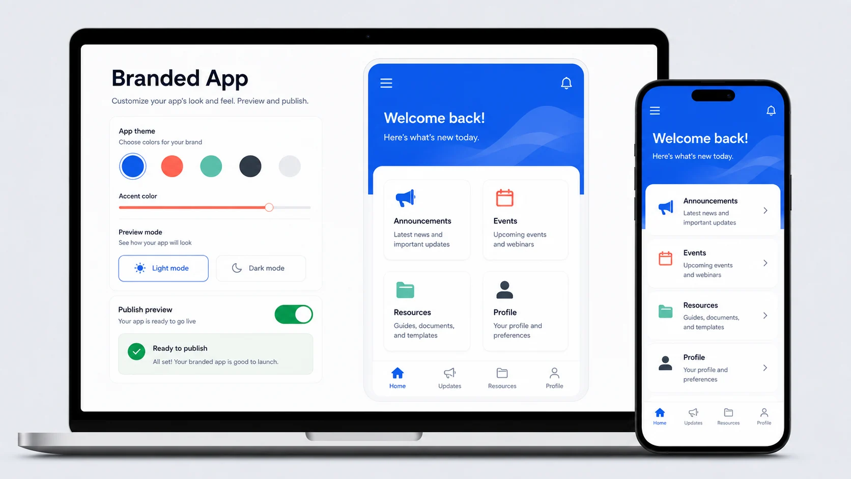 Branded App preview