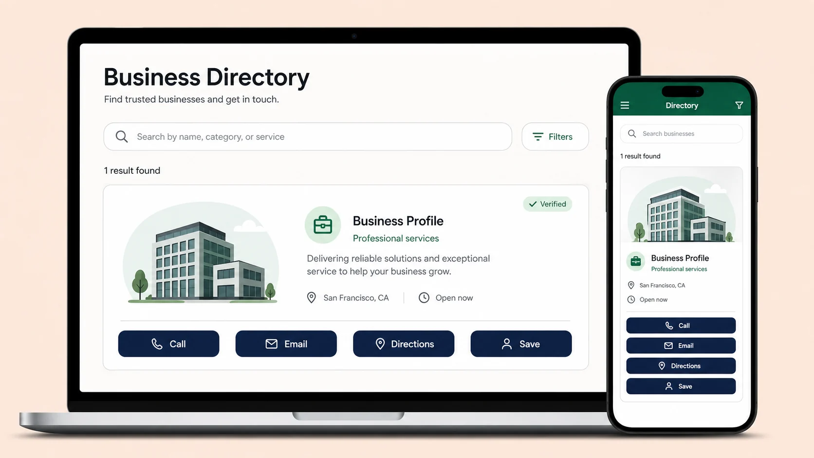 Business Directory App preview