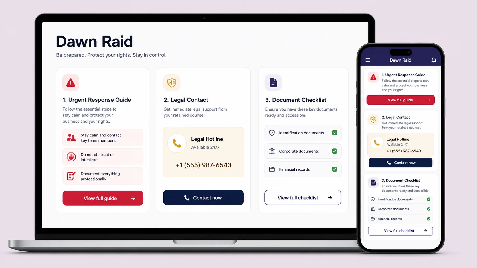 Dawn Raid App preview