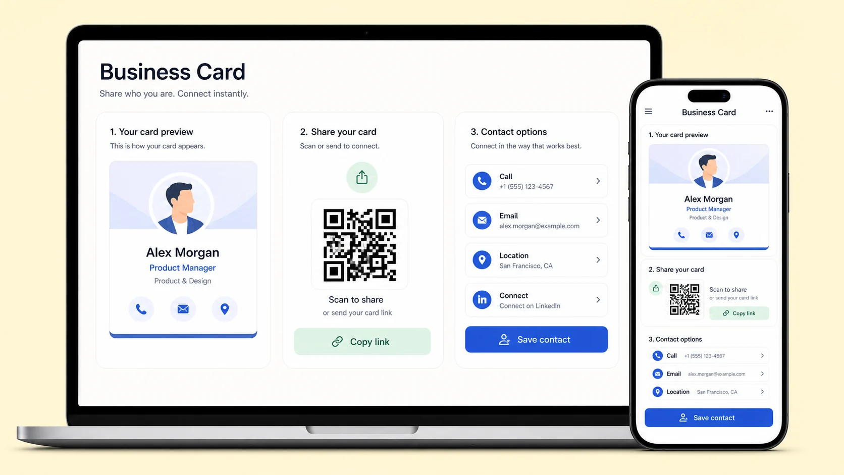 Digital Business Card preview