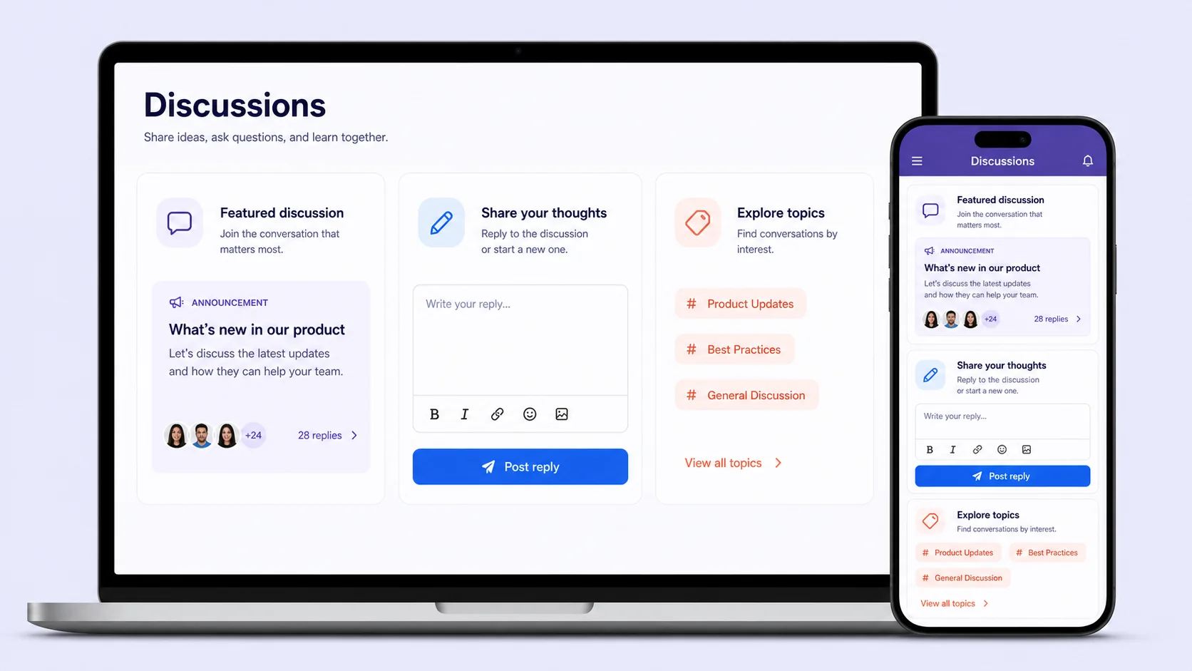 Discussion App preview