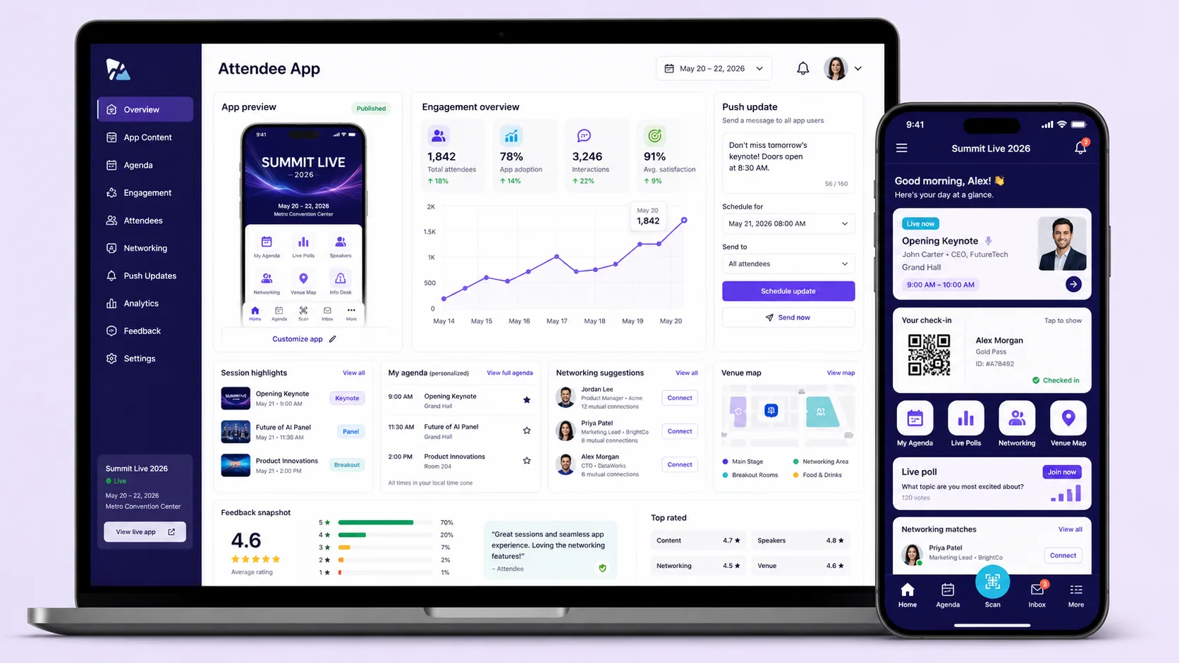Event Attendee App preview