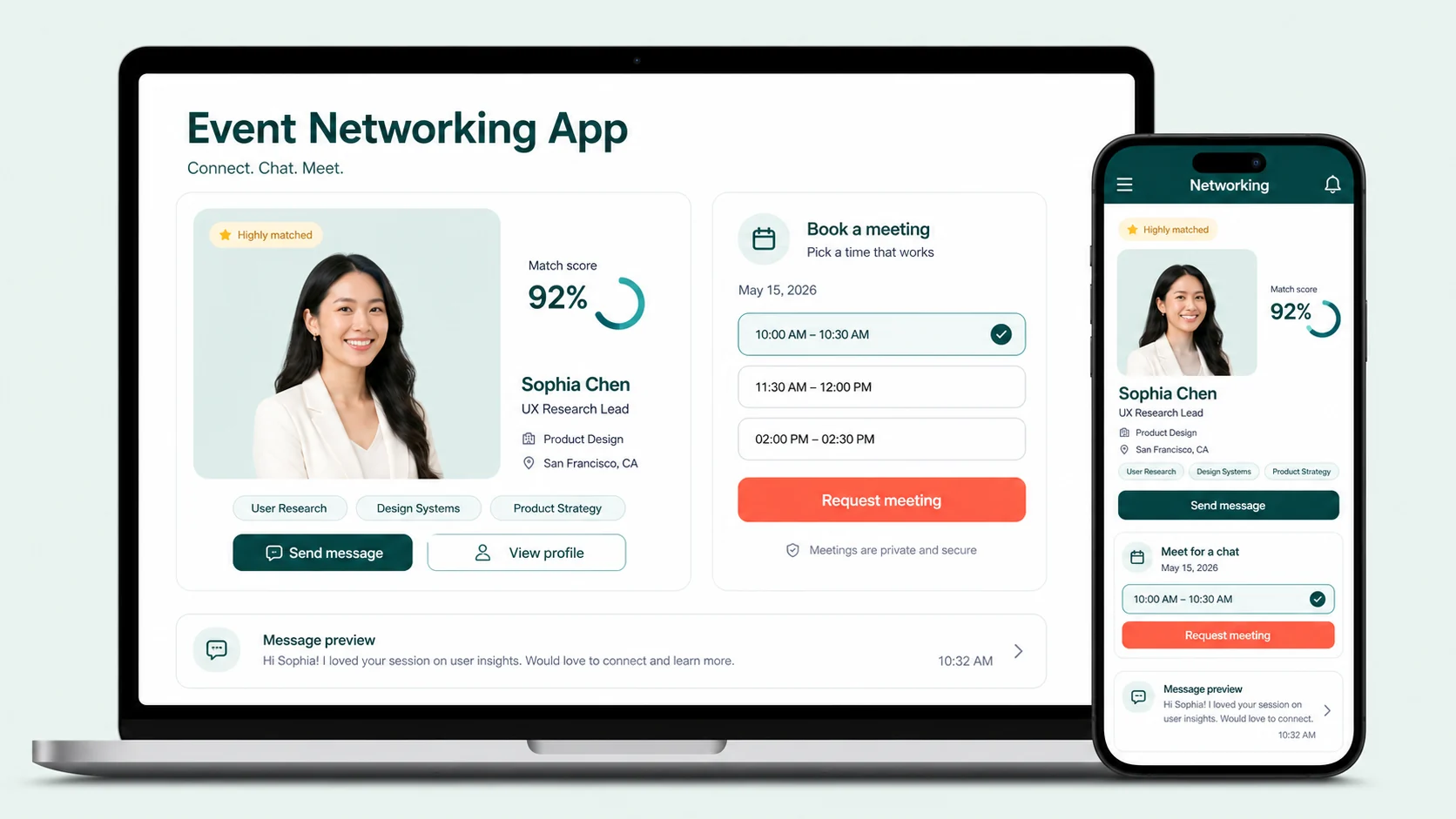 Event Networking App preview