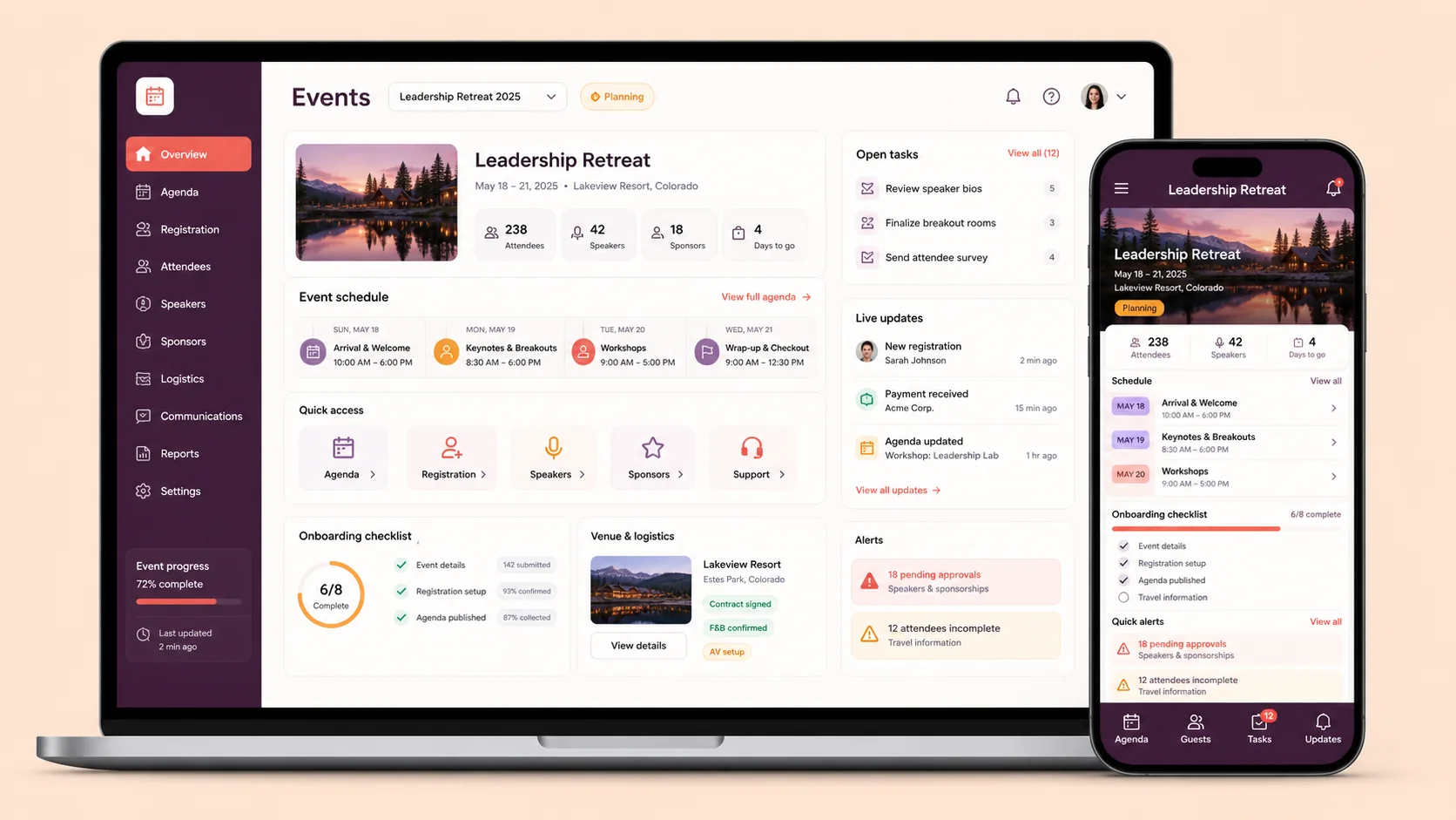 Events Solution preview