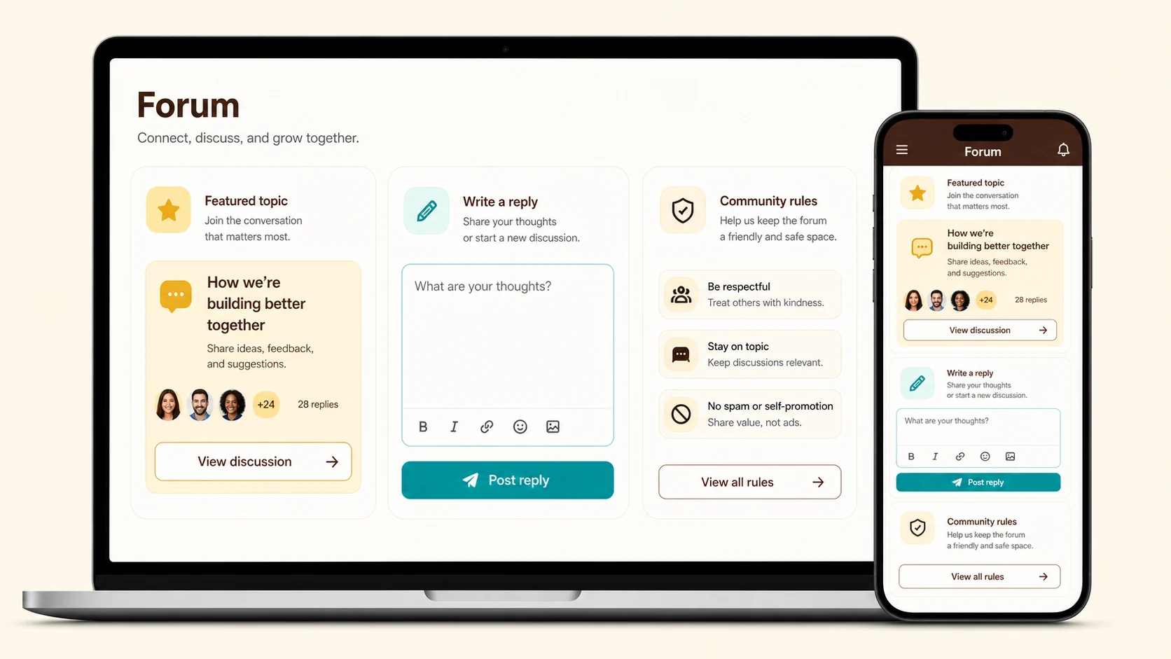 Forum Mobile App preview