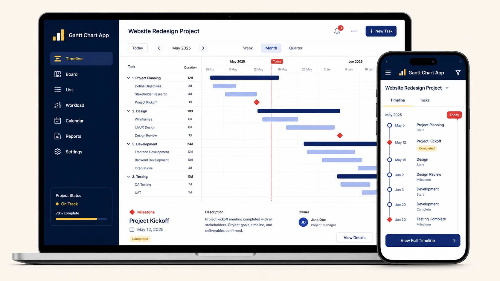 Gantt Chart App preview