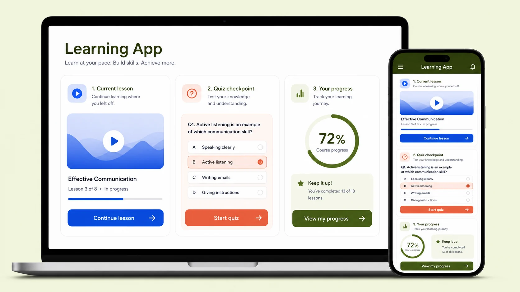 Learning App preview