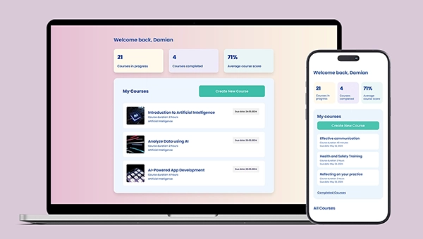 Fliplet learning solution preview