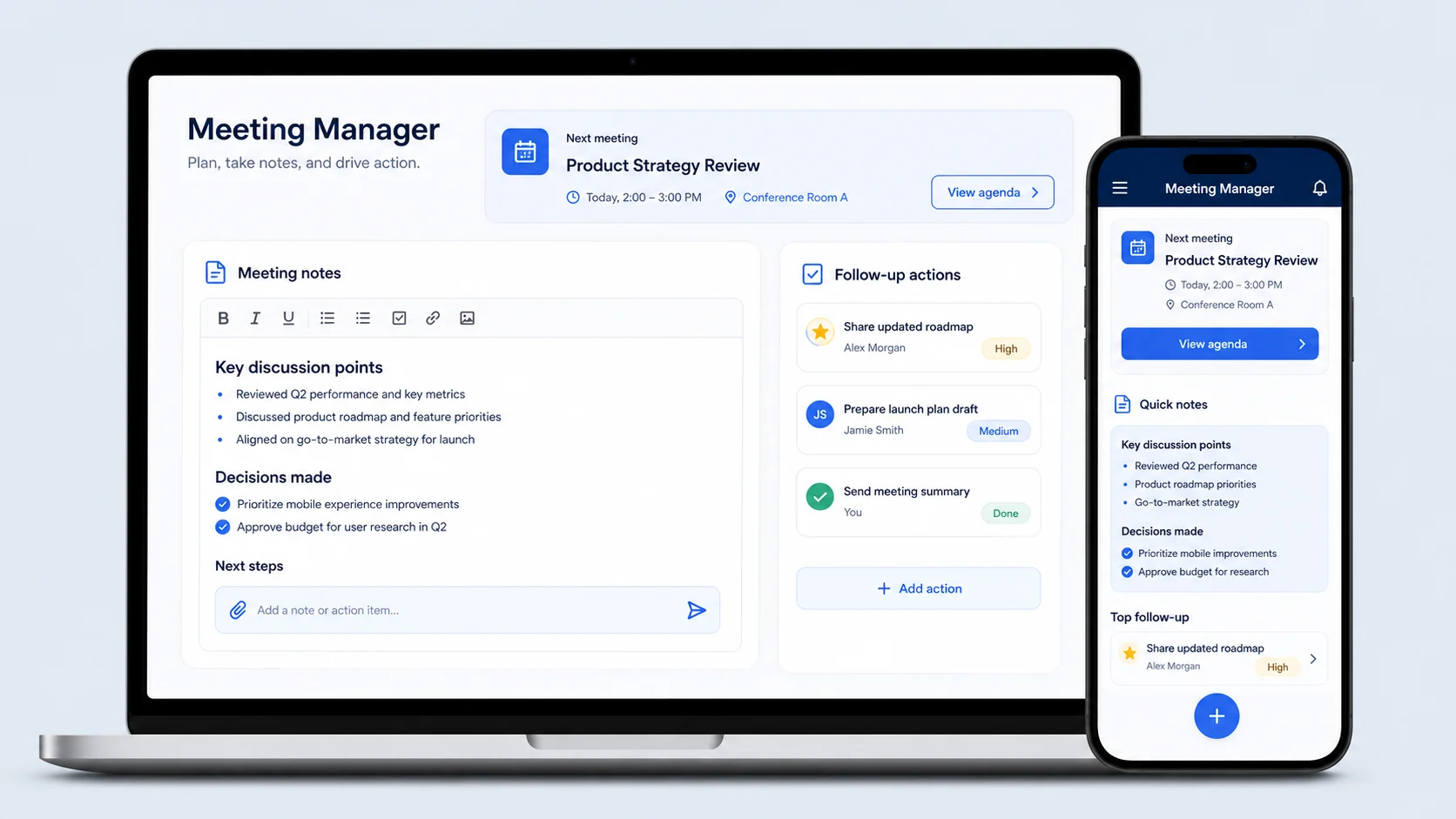 Meeting Manager App preview