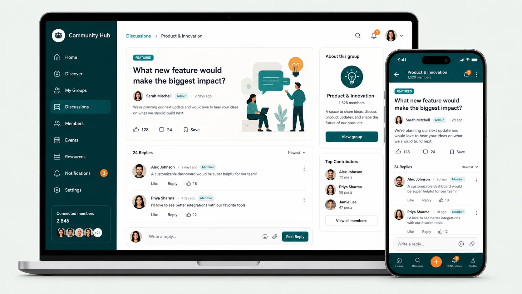 Online Community App preview