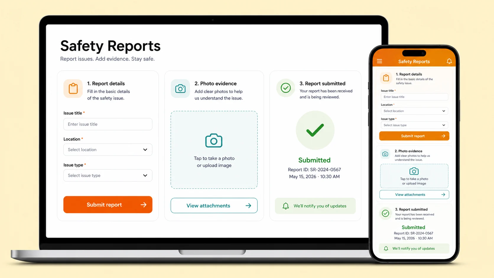 Safety Reports App preview
