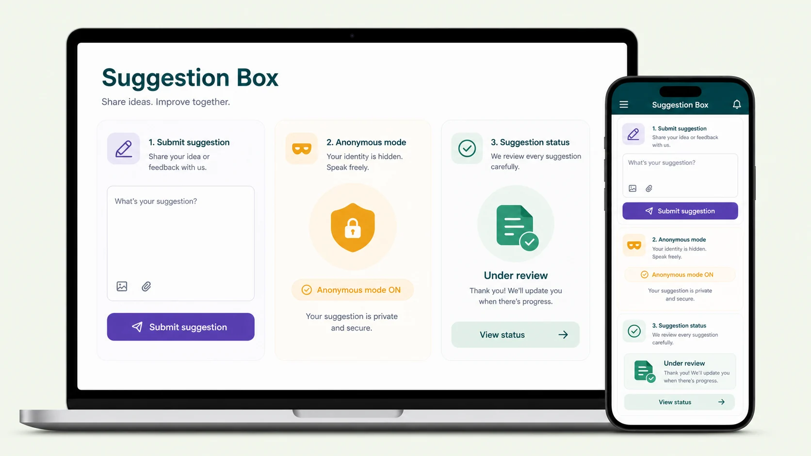 Suggestion Box App preview