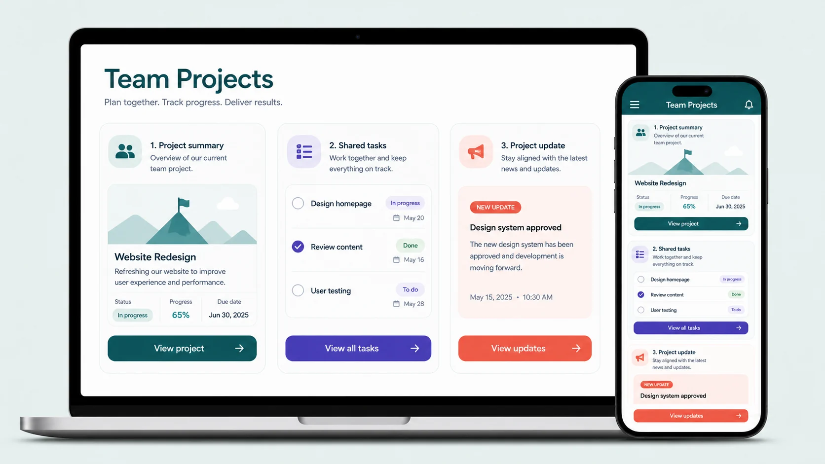 Teams Project Management App preview