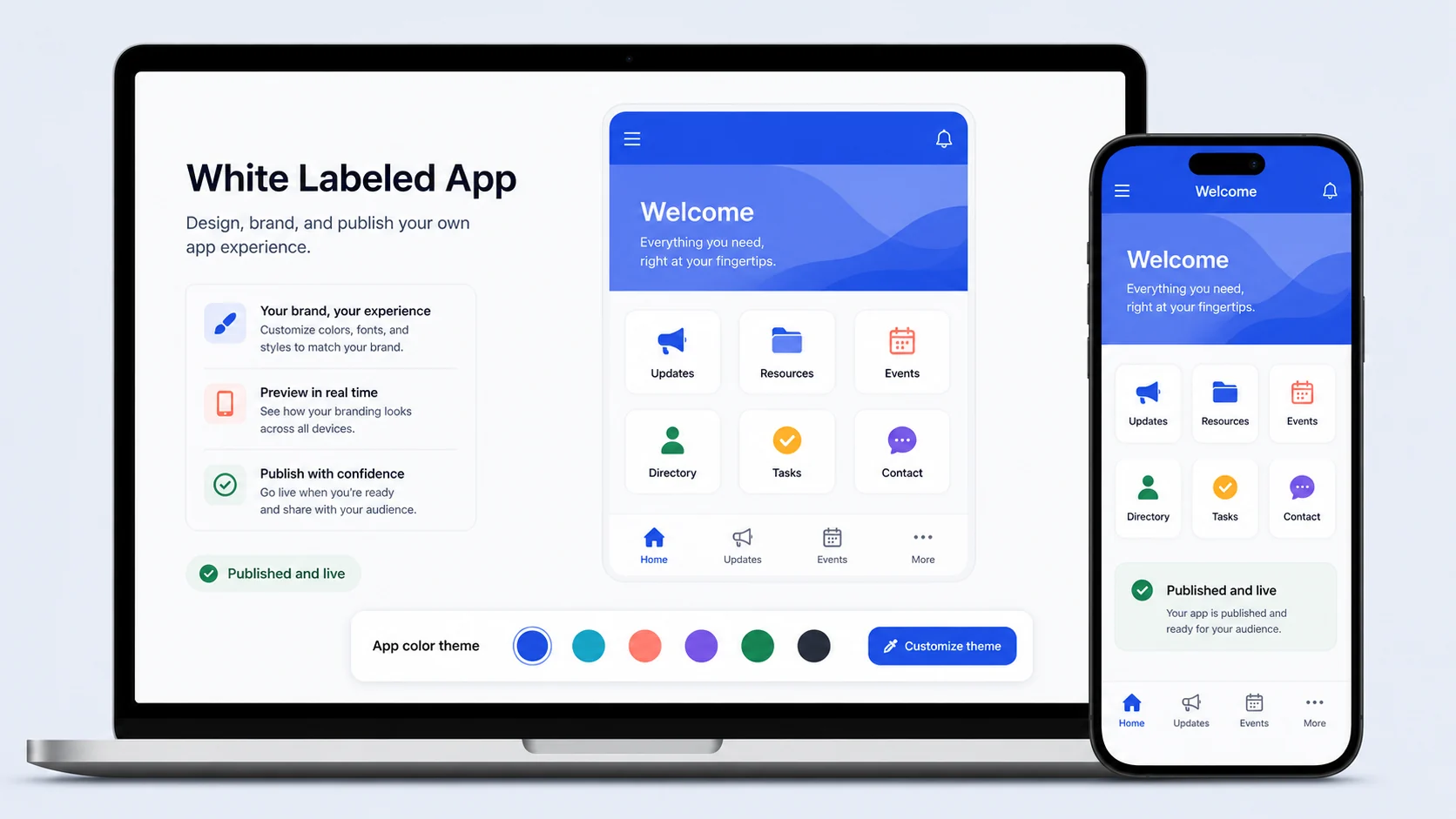 White Labeled App preview