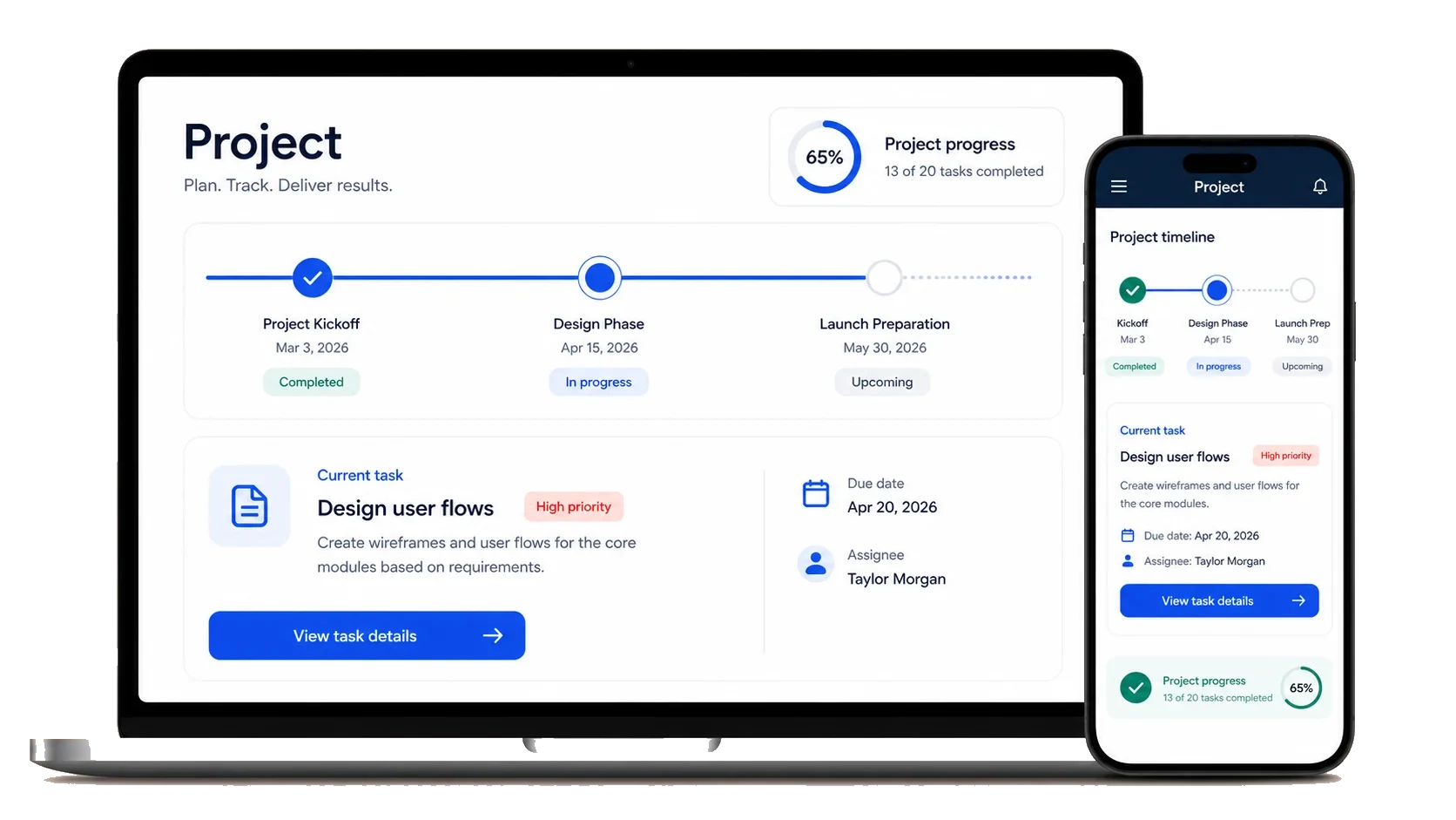 Project management solution preview