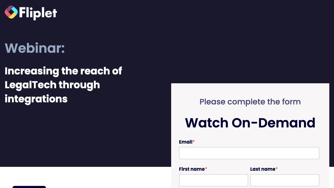 Image for LP Wbn On-Demand - Increasing the reach of LegalTech through integrations