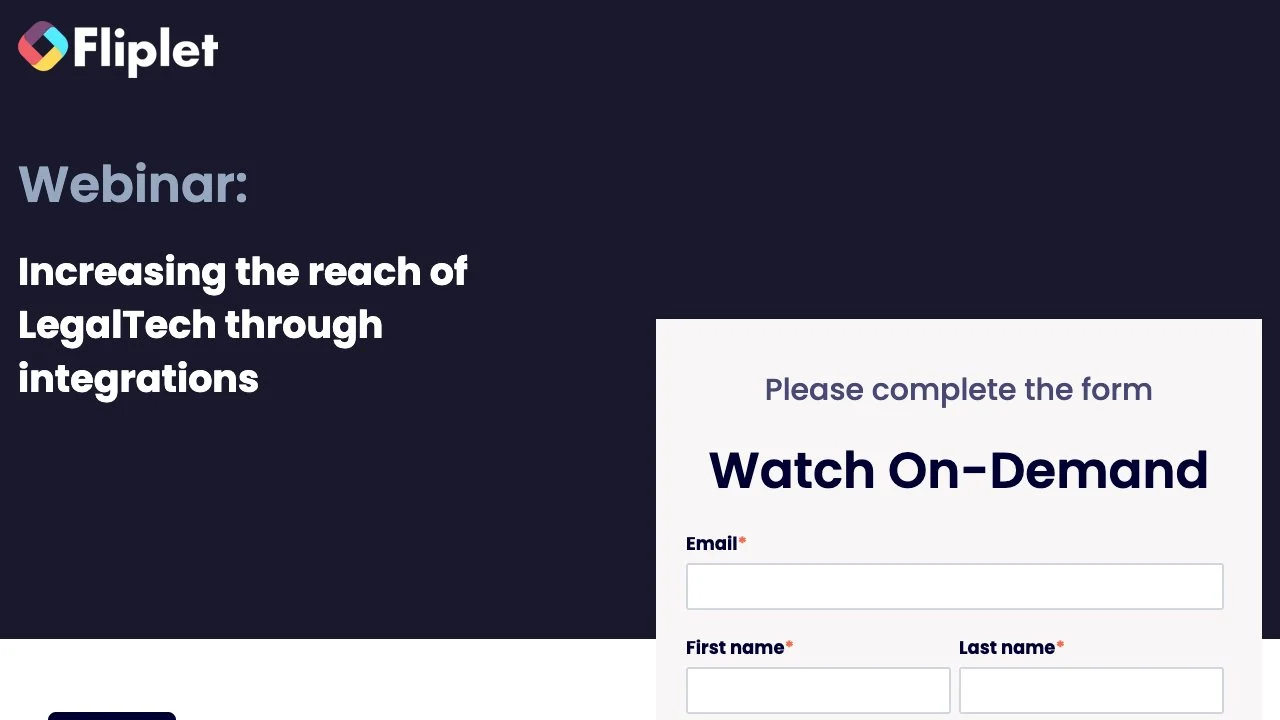 Image for LP Wbn On-Demand - Increasing the reach of LegalTech through integrations