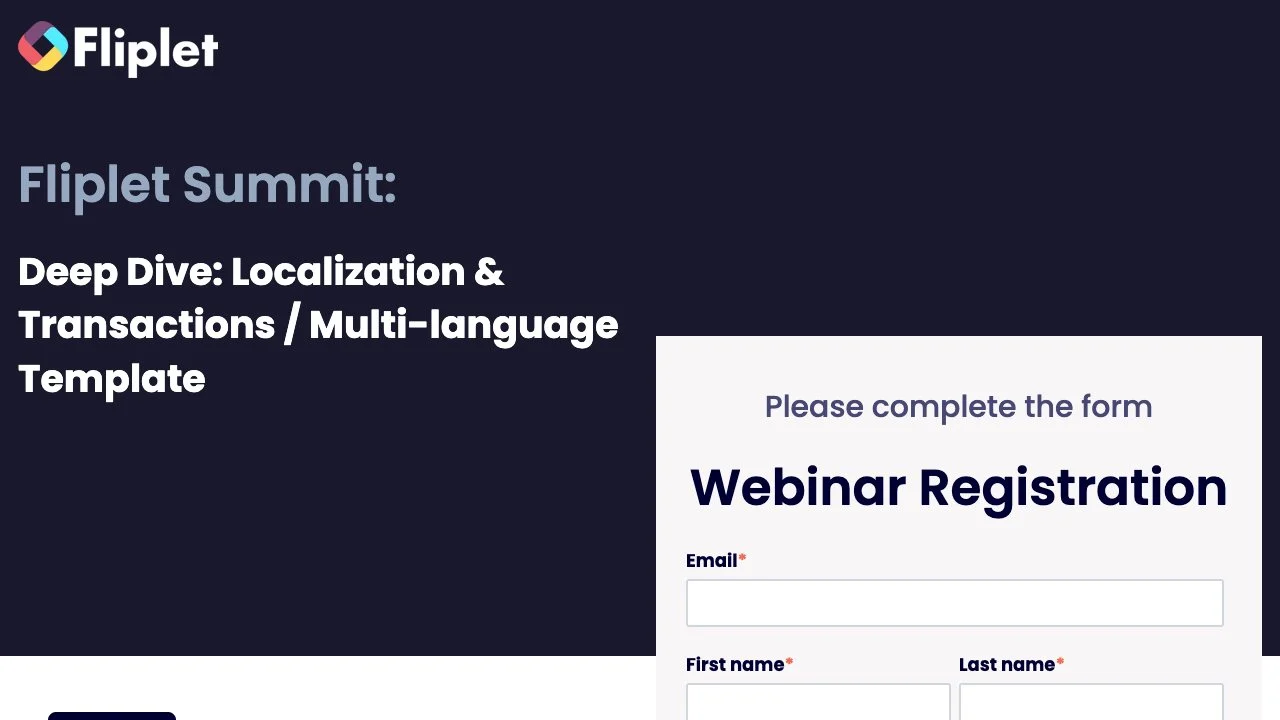 Image for Fliplet Summit: Deep Dive: Localization & Transactions / Multi-language Template