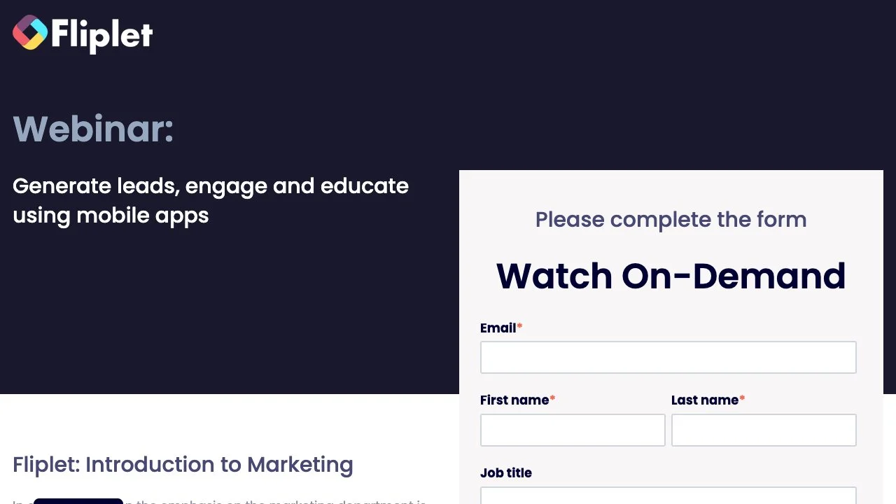 Image for Generate leads, engage and educate using mobile apps