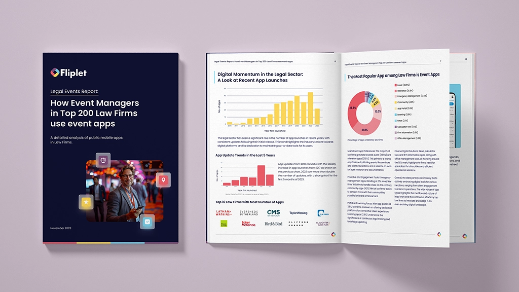 Legal Events App Report: How Event Managers in Top 200 Law Firms use event apps