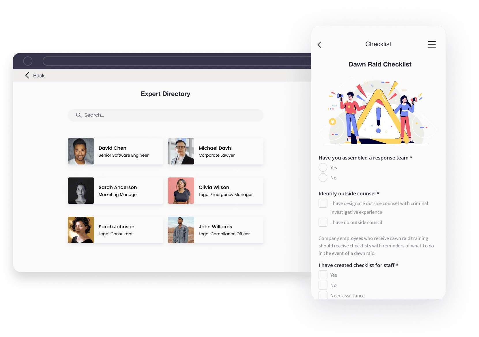 Emergency checklist collaboration