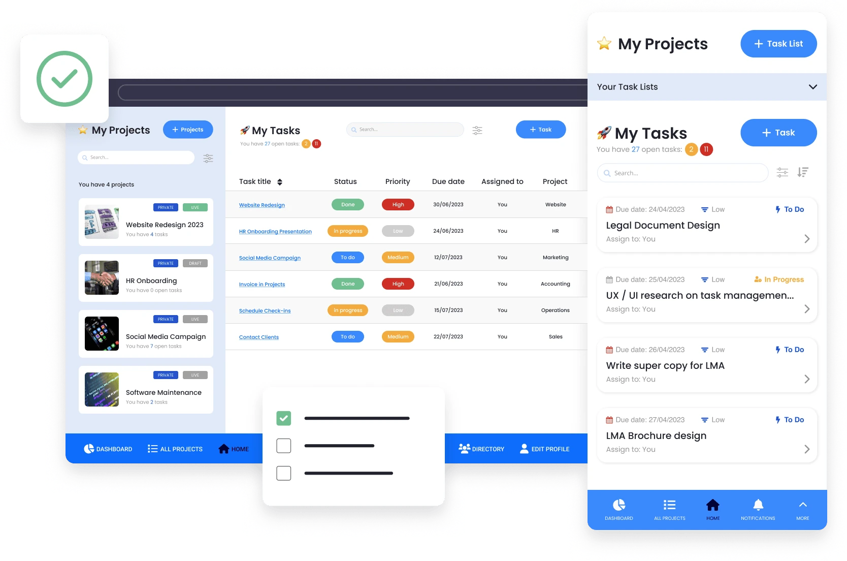 Project template preview