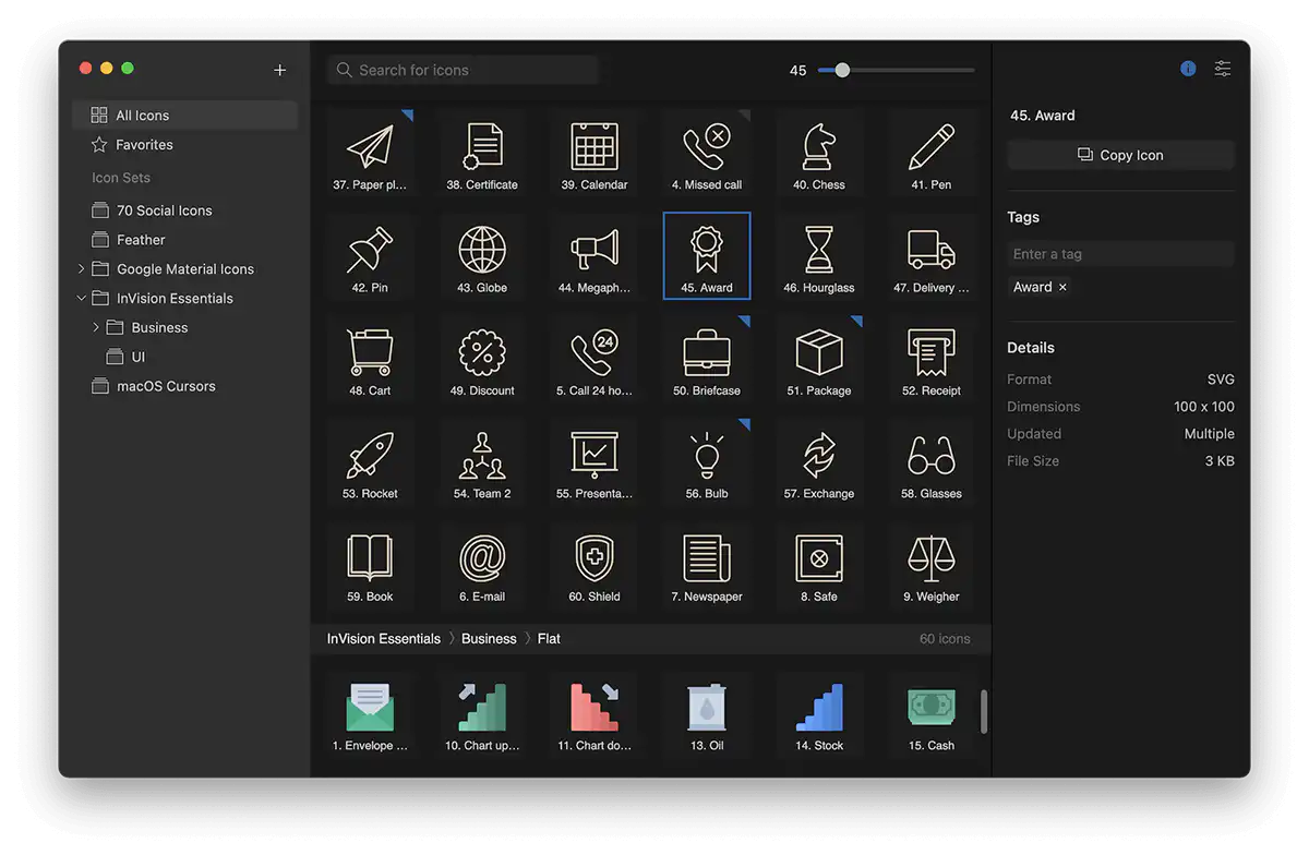 IconJar app design software screenshot