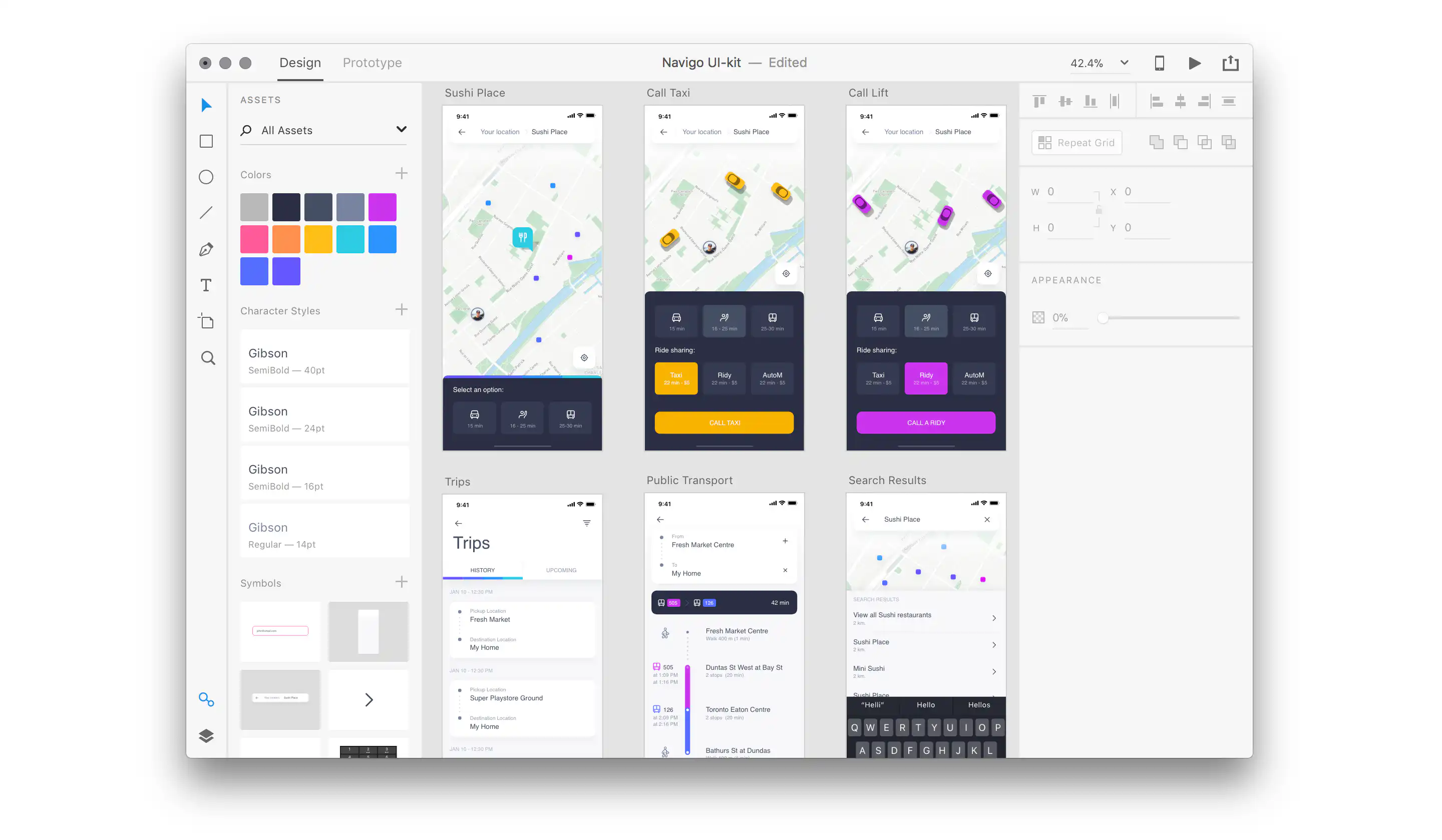 Adobe XD app design software screenshot