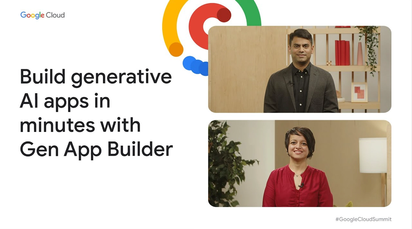 Screenshot of Google's AI app builder interface