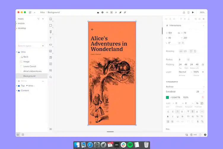 UXPin app design software screenshot