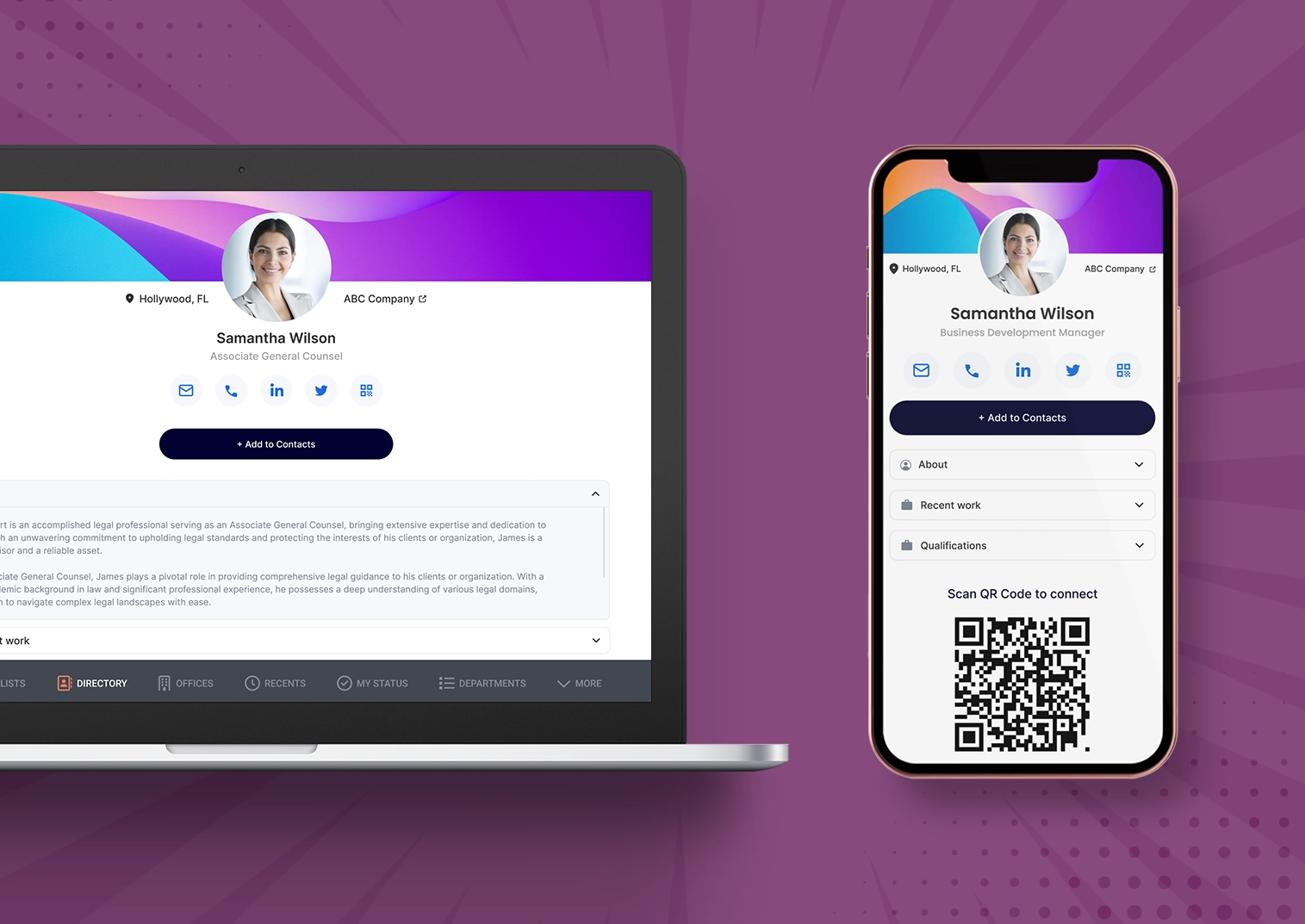 Digital business card solution preview