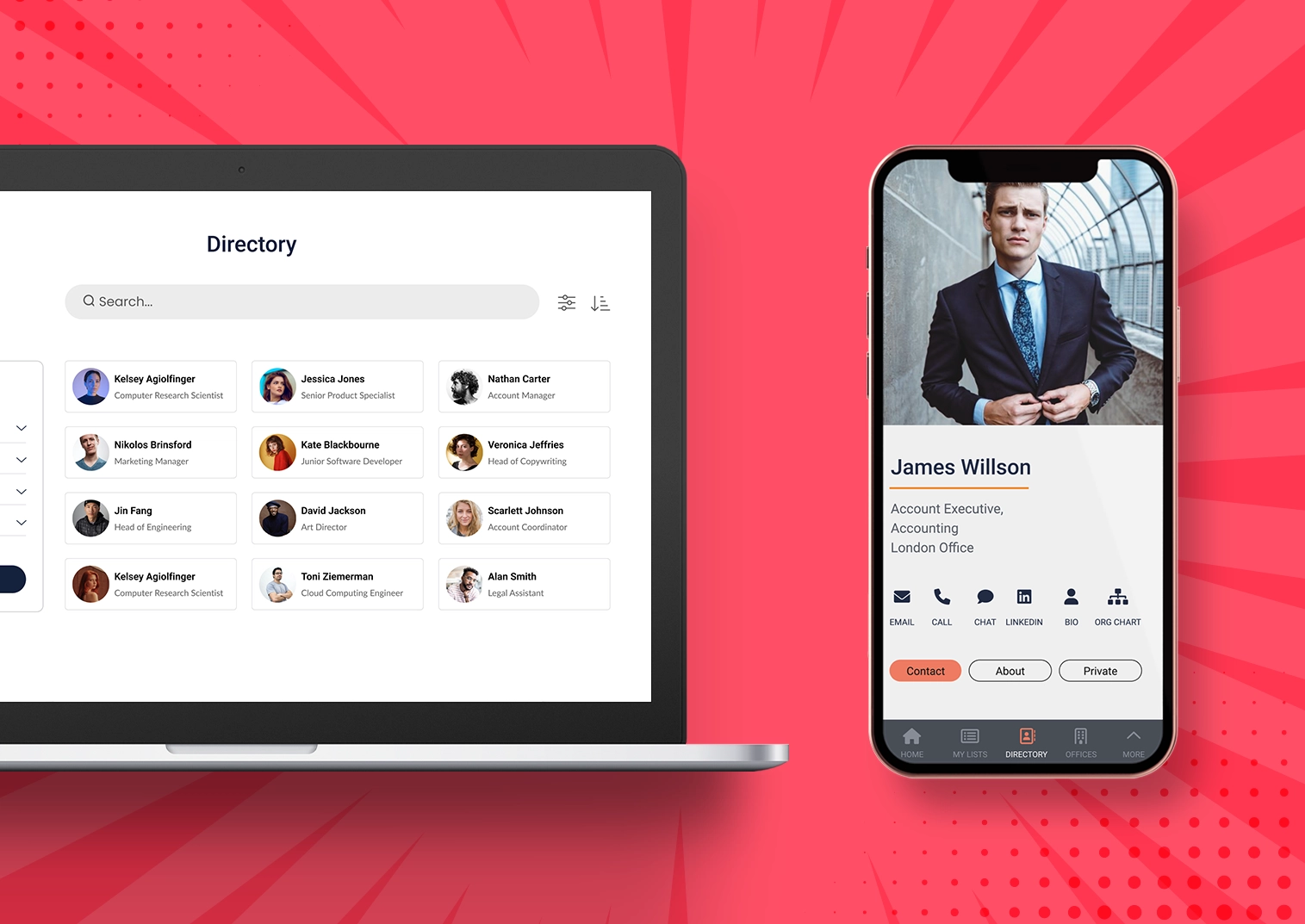 Staff and lawyer directory solution preview