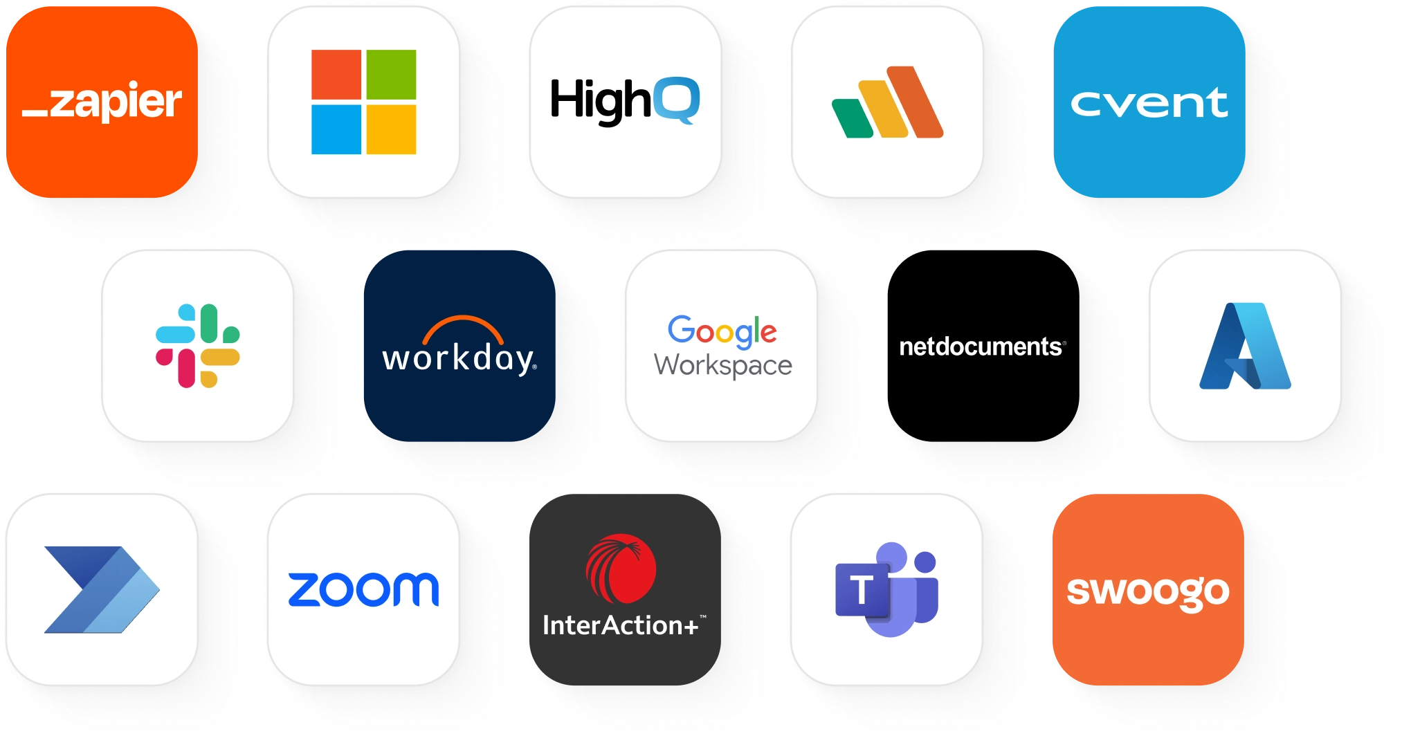 Integrations logo grid