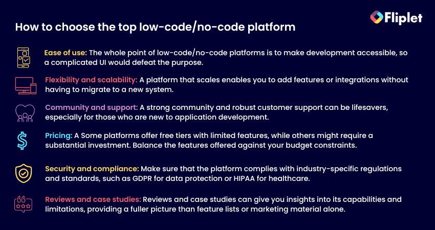 How to choose the top low-code no-code platform