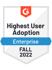 Logo for G2 Fall 22 - highest user adoption